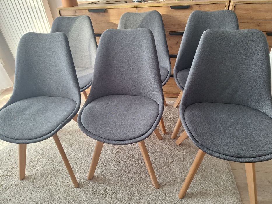 Krzesła tapicerowane 6 szt. Stan bdb