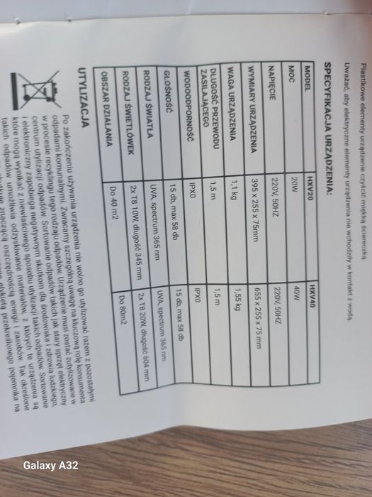 Lampa owadobójcza 20W