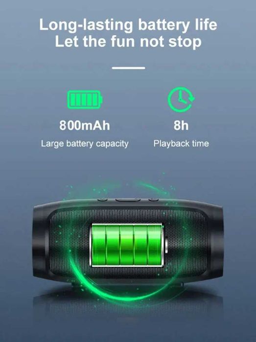 Głośnik Bluetooth Dual Speaker Stereo Przenośny Subwofer Bezprzewodowy