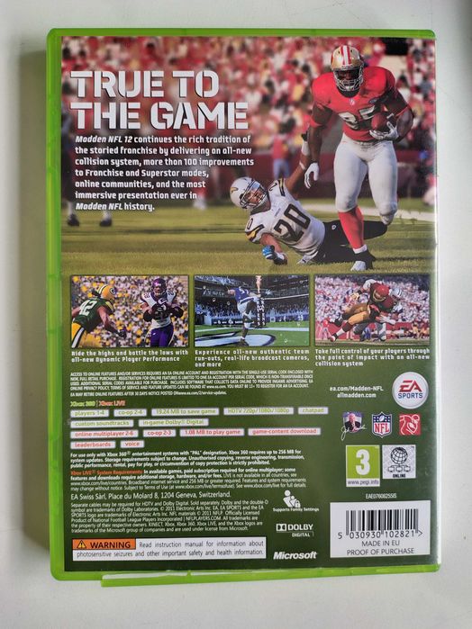 Madden NFL 12 Xbox 360 pudełkowa idealna