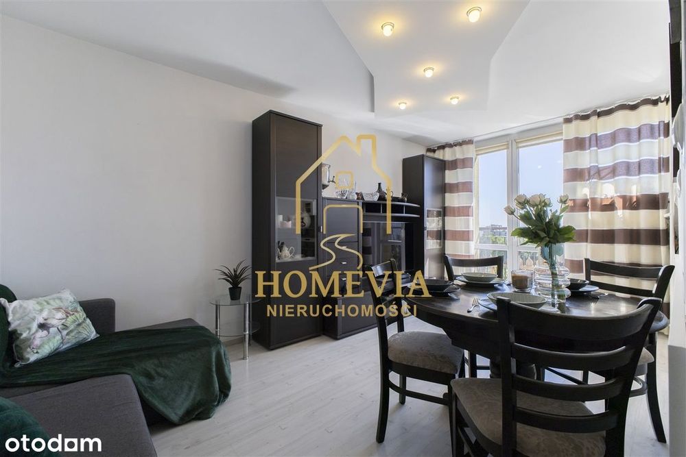 37 m² na 7. piętrze – 2 pokoje i panorama miasta