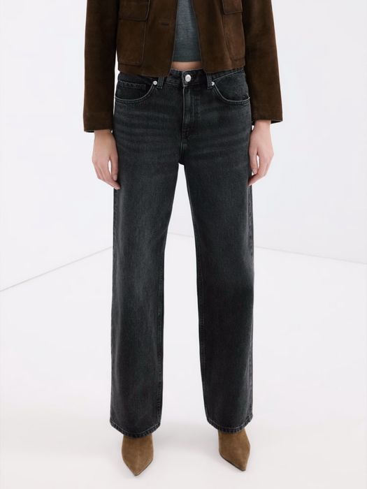 Прямі джинси Mango темно-сірі 36р