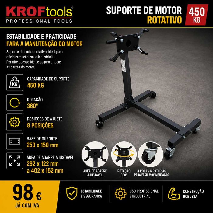 SUPORTE DE MOTOR ROTATIVO KROFTOOLS LL29