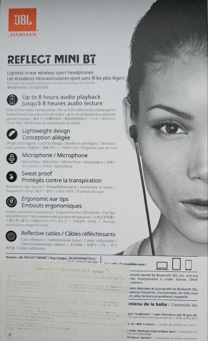 Оригинальные амбашюры на наушники JBL reflect mini  bt