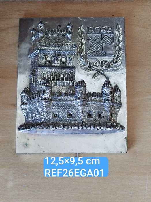 Antiga Placa "Torre de Belém", folha de Prata