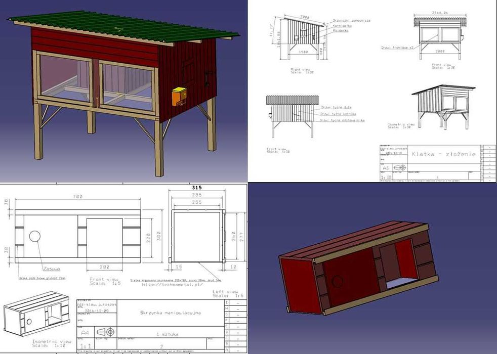 Projekt - klatka do hodowli zajęcy