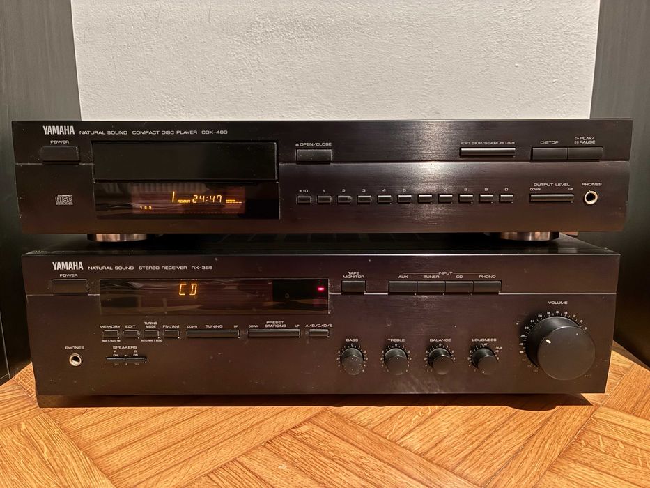 Zestaw audio Yamaha amplituner, odtwarzacz CD, głośniki Jamo