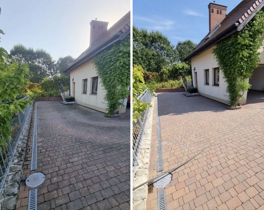 Mycie kostki brukowej, elewacji, dachów, ogrodzeń, garaży