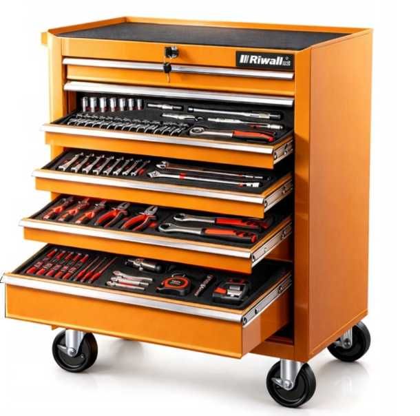 Wózek narzędziowy RIWALL PRO 7 szuflad - Szafka warsztatowa