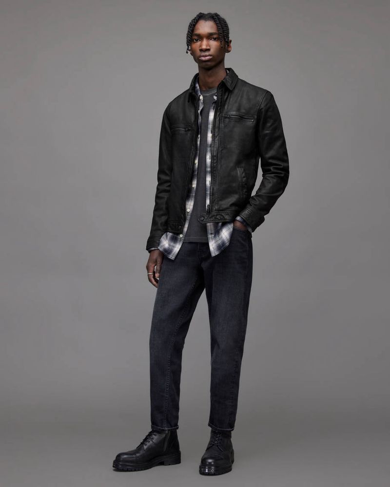 Lark leather jacket all saints deals