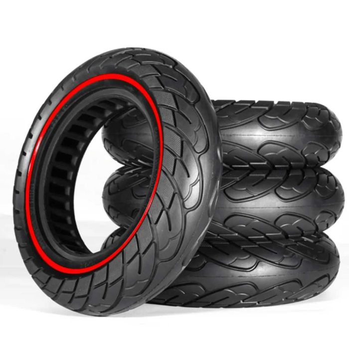 Pneu Sólido 8,5×2-6,1 Vermelho [Nedong] Trotinete Elétrica Xiaomi