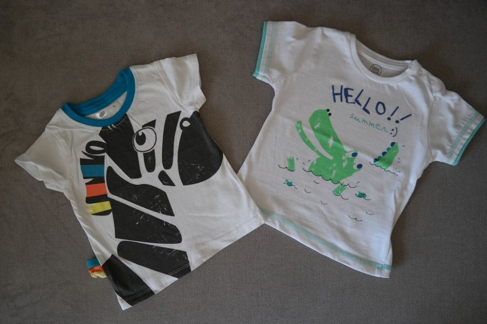 Bluzeczki t-shirt Next CoolClub czapka skarpetki H&M 68 lato