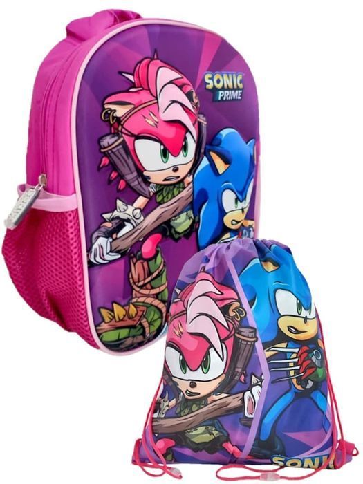 Plecak przedszkolny 3D + worek Sonic Prime Limitowana Edycja