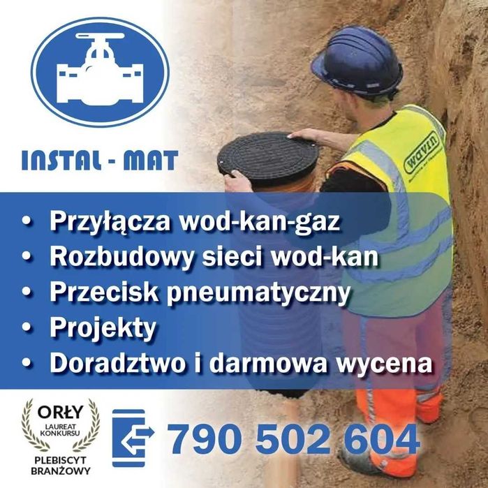 Przyłącza wodociągowe, przyłącza kanalizacyjne, przyłącza sanitarne