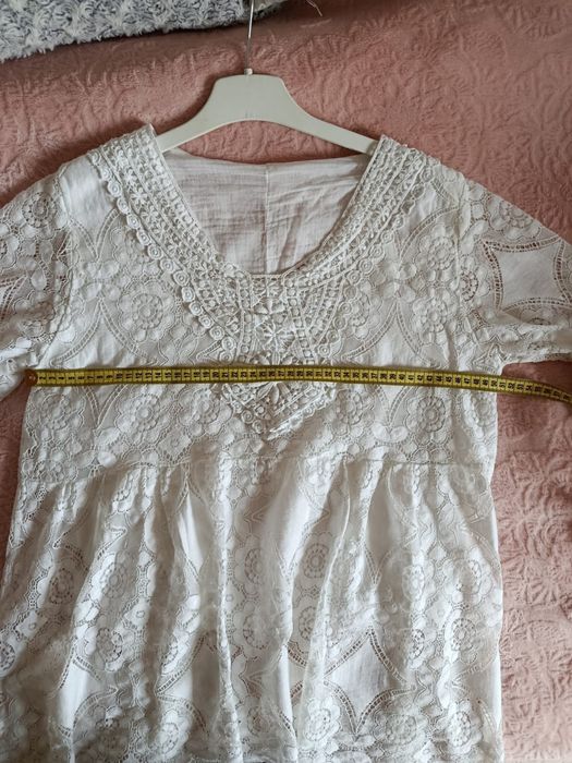 Biała bluzka damska ażurowa