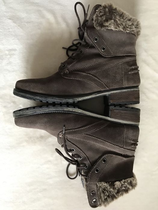 Buty zamszowe Highland Creek r.38 Deichmann skóra naturalna