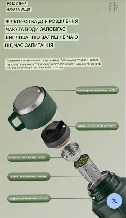 Термос 2л, з двома складними ручками та ременцем через плече