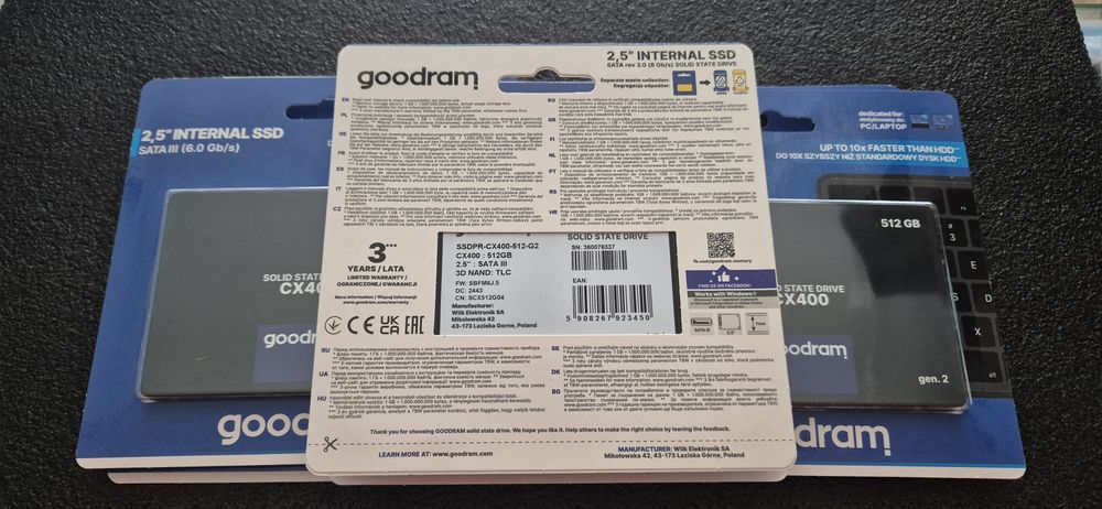 SSD диск Goodram CX400 Gen.2 512GB (НОВИЙ)
