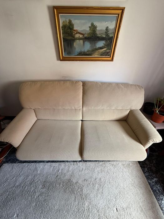 Sofá-cama bege - cambalhota