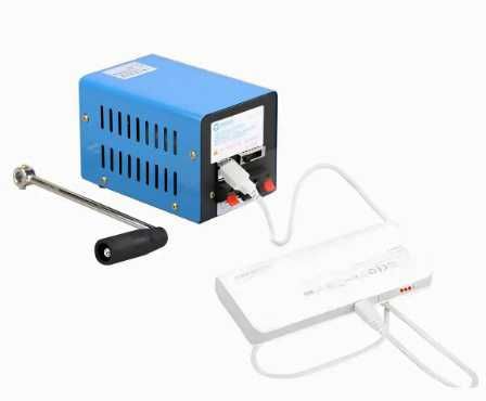 Ручний генератор динамо-машина з двома USB виходами F20 для заряджання телефонів ліхтарів рацій 20 Вт