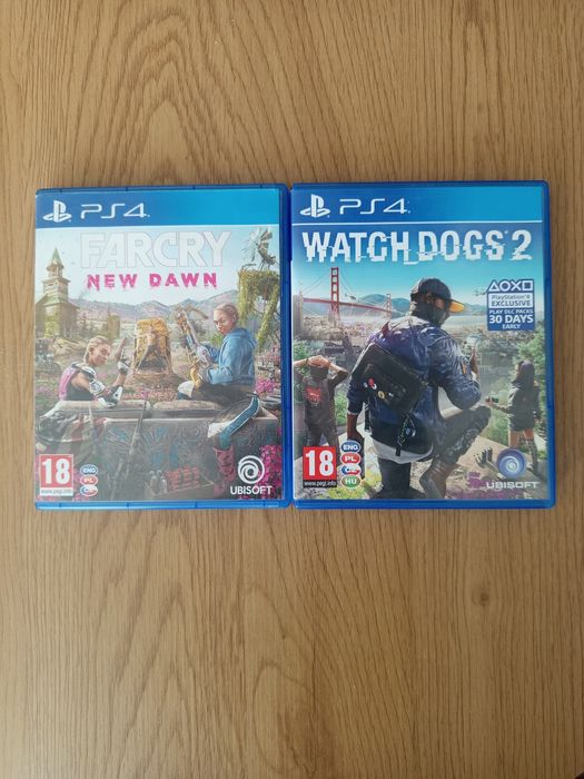 Gry ps4 FarCry New Down i Watch Dogs 2