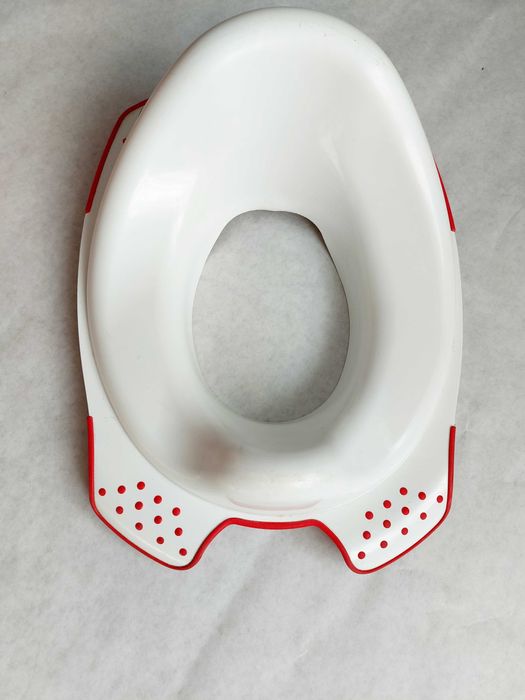 Nakladka na sedes toalete dla dziecka kremowa czerwona