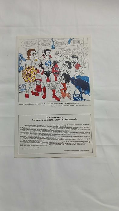 Panfletos da campanha do Almirante Pinheiro de Azevedo. 1975.