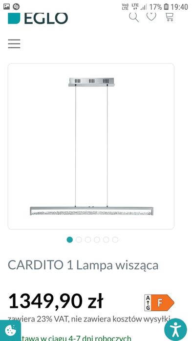 Sprzedam lampa wisząca led kryształ podświetlany,  nowa okazja !