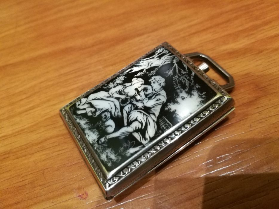 Relogio bolso prata eszeha raro