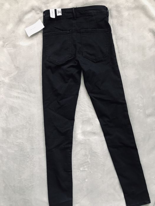 Zara 34 Cropped spodnie Jeansy Nowe Czarne Metki