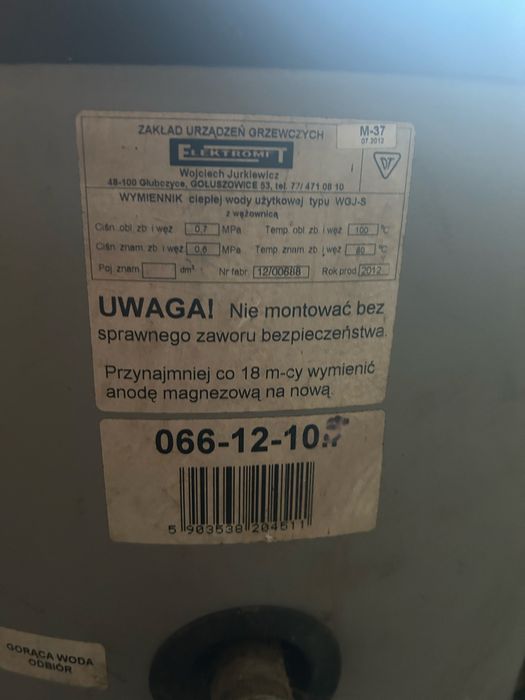 Sprzedam Boiler 150L