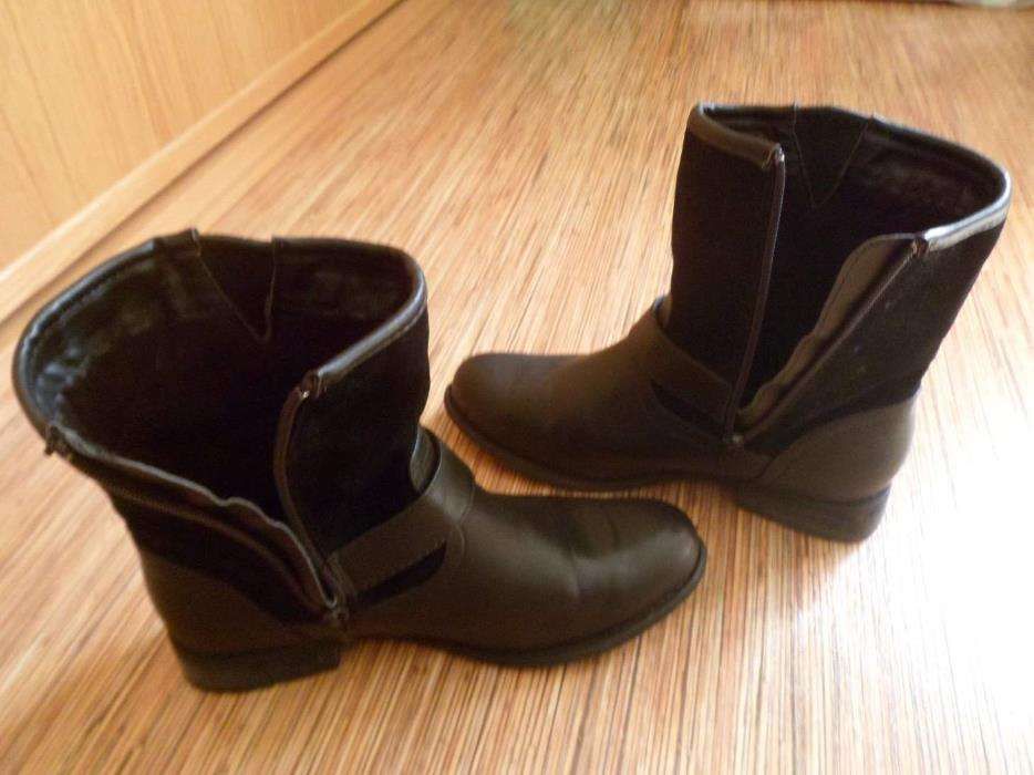 Botas Pretas Pele, 37