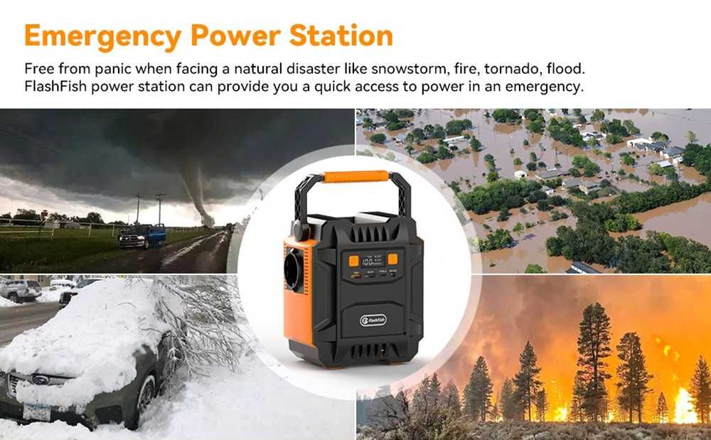 Estação de Energia 200W, Gerador Solar  172.8WHl 48000mAh  220V