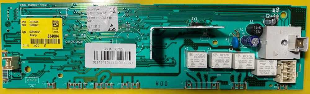 Модуль управления стиральной машины Gorenje 363498 AKO 745126-04