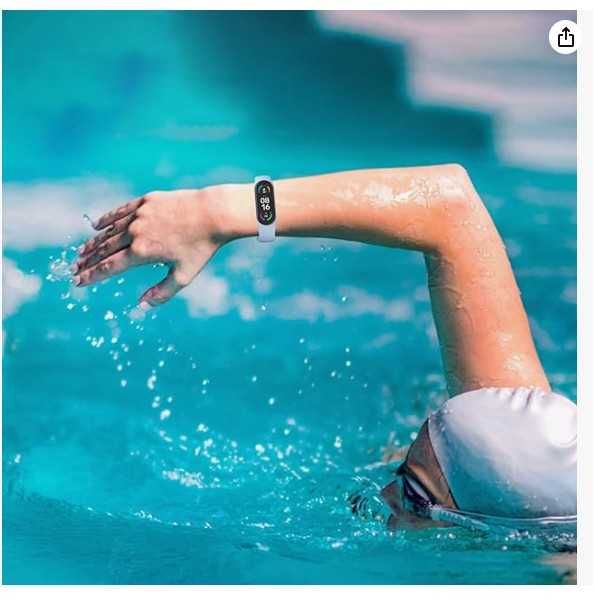 Silikonowy pasek do zegarków Xiaomi Mi Band 5/6/7 niebieski MARICATO