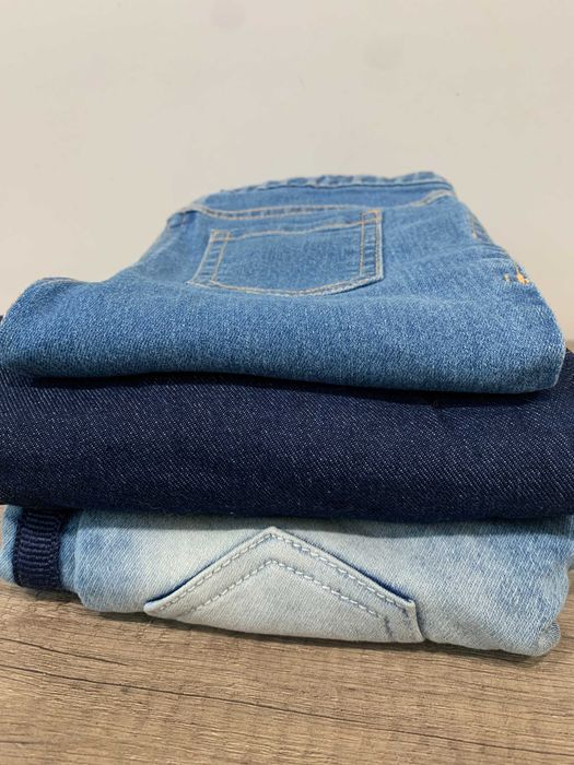 Zestaw 9 spodni (3 x jeans), r. 92-98