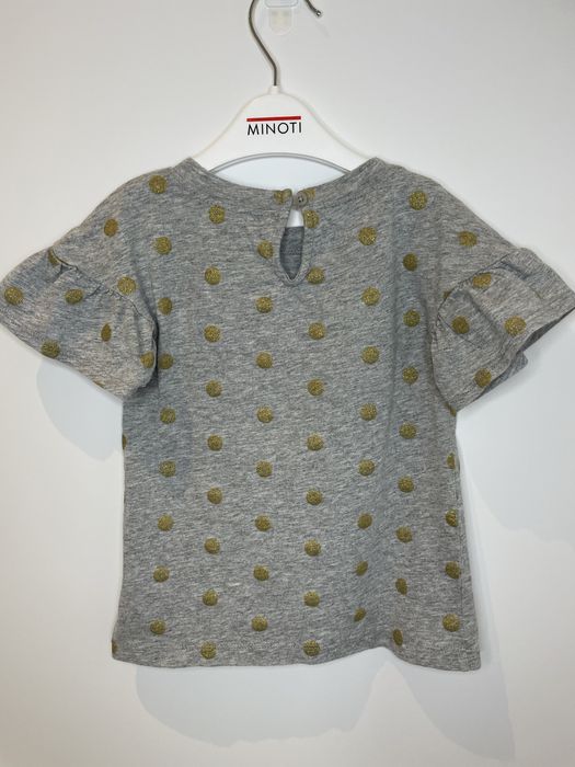 babyGAP bawełniana koszulka t-shirt z falowanym rękawem