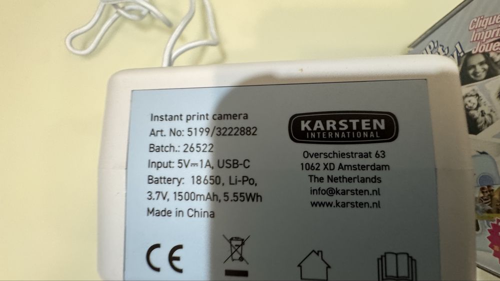 камера INSTANT print CAMERA