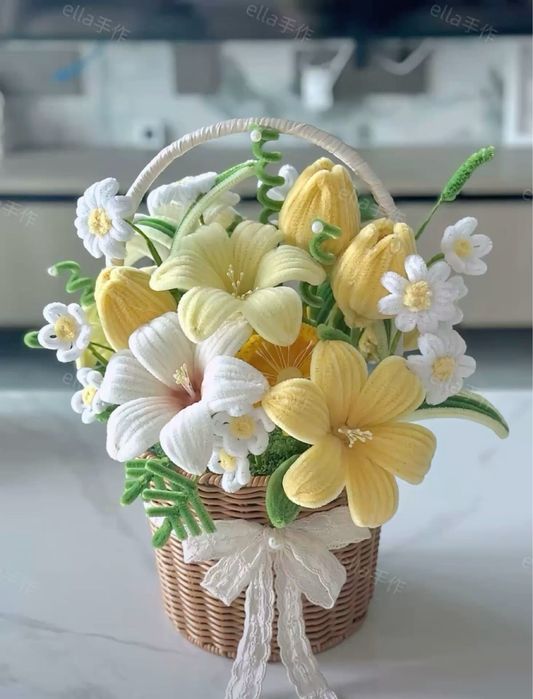 букет із синельного дроту (пухнастий дріт)