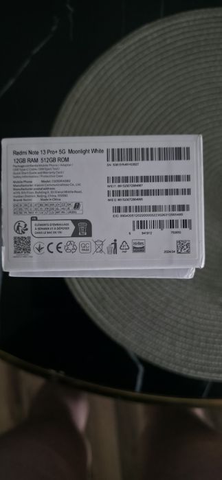 Redmi note 13 pro+5G Moonlight White 12gb RAM 512 GB rom
