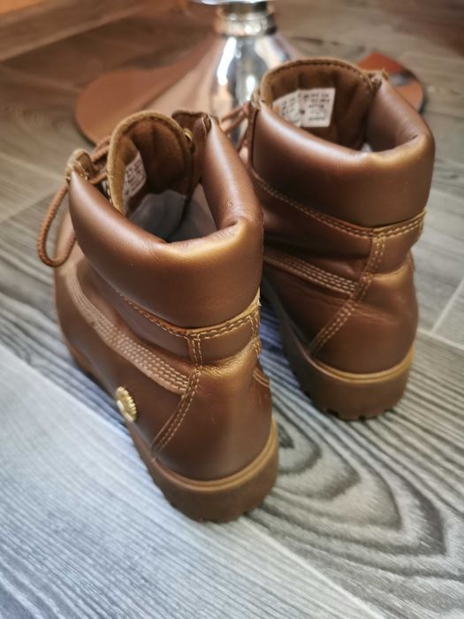 Ботинки кожаные Timberland золото, оригинал, размер 37