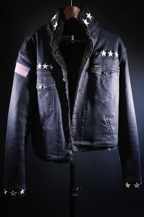 Denimowa kurtka Sherpowa od 'Wrangler', spersonalizowana / M