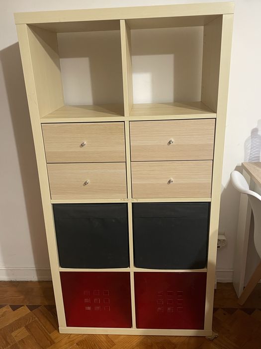 Móvel IKEA KALLAX 4x2 + acessórios incluídos