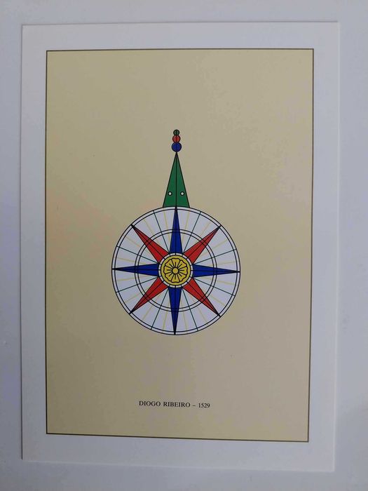 Colecção 10 postais Rosas dos ventos na cartografia portuguesa antiga