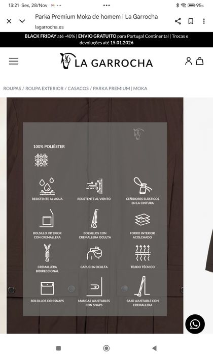 Colete multibolsos multifunções  forrado xxl 
Calças multibolsos xxl 1