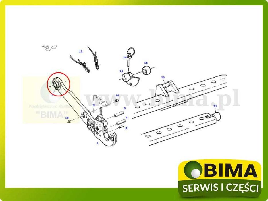Przegub ucho ramienia podnośnika FENDT 916 930 816 824 926