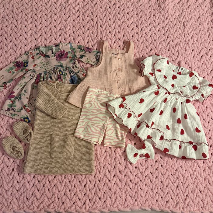 Лот , набір , пакет речей на дівчинку 62 68 , 3-6 міс