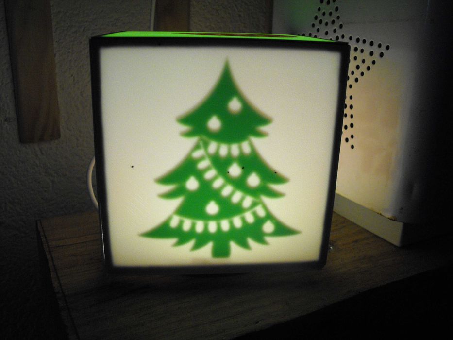 Luminária Cubo - Personalização de Natal