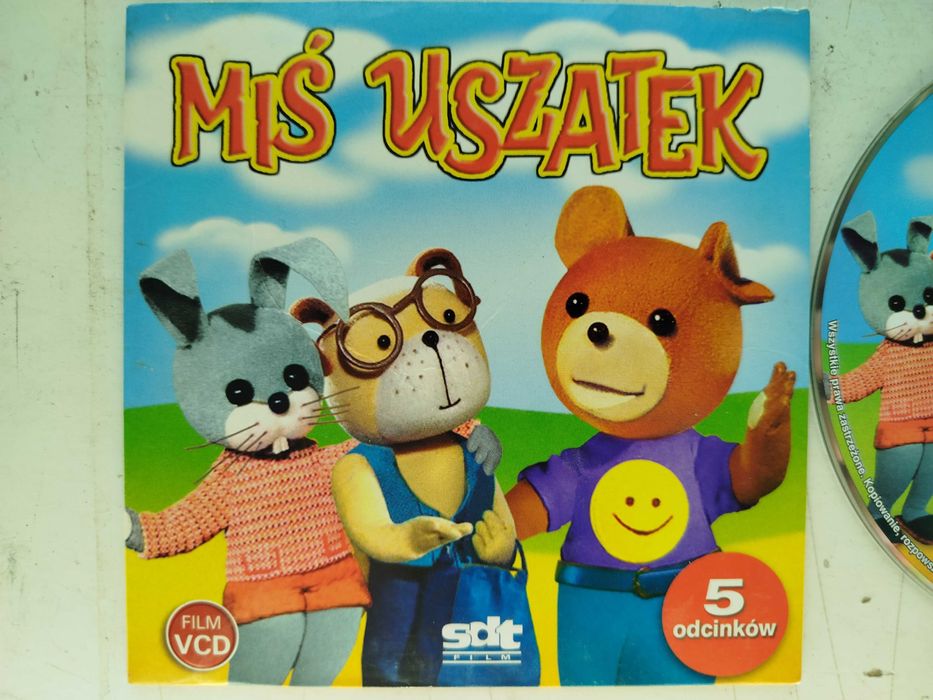 Miś Uszatek 5 odcinków VCD koperta 45 minut  bajki dzieci