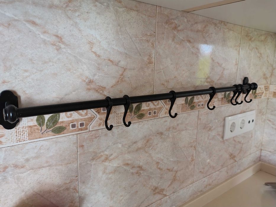 Conjunto de 2 suportes cozinha em preto